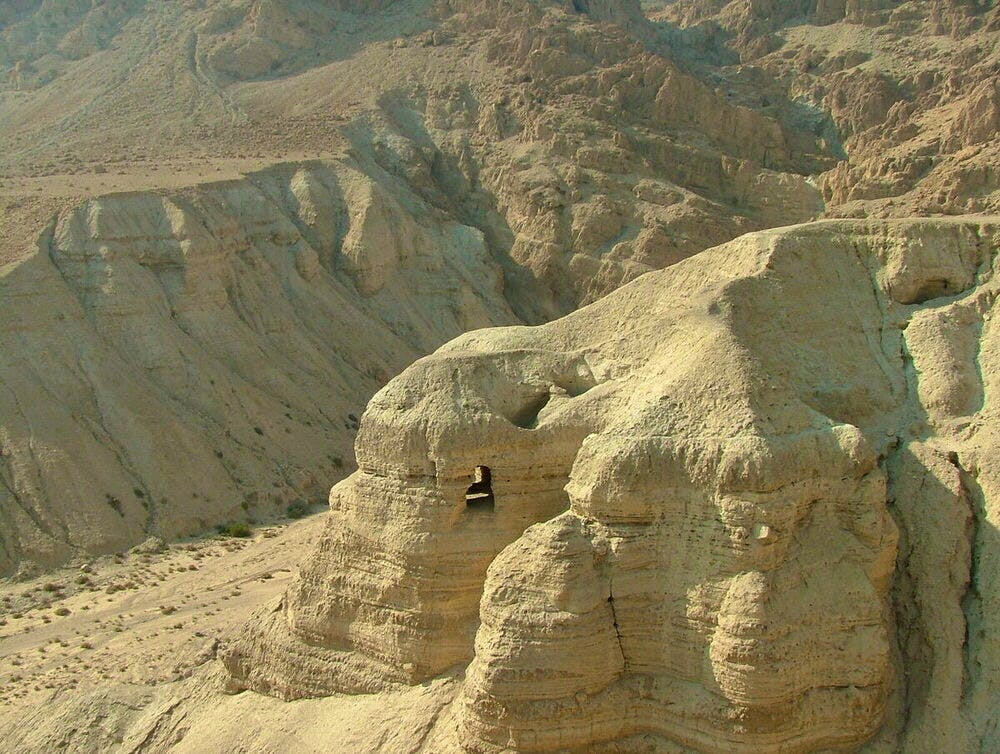 Qumran Caves (wikimedia commons)