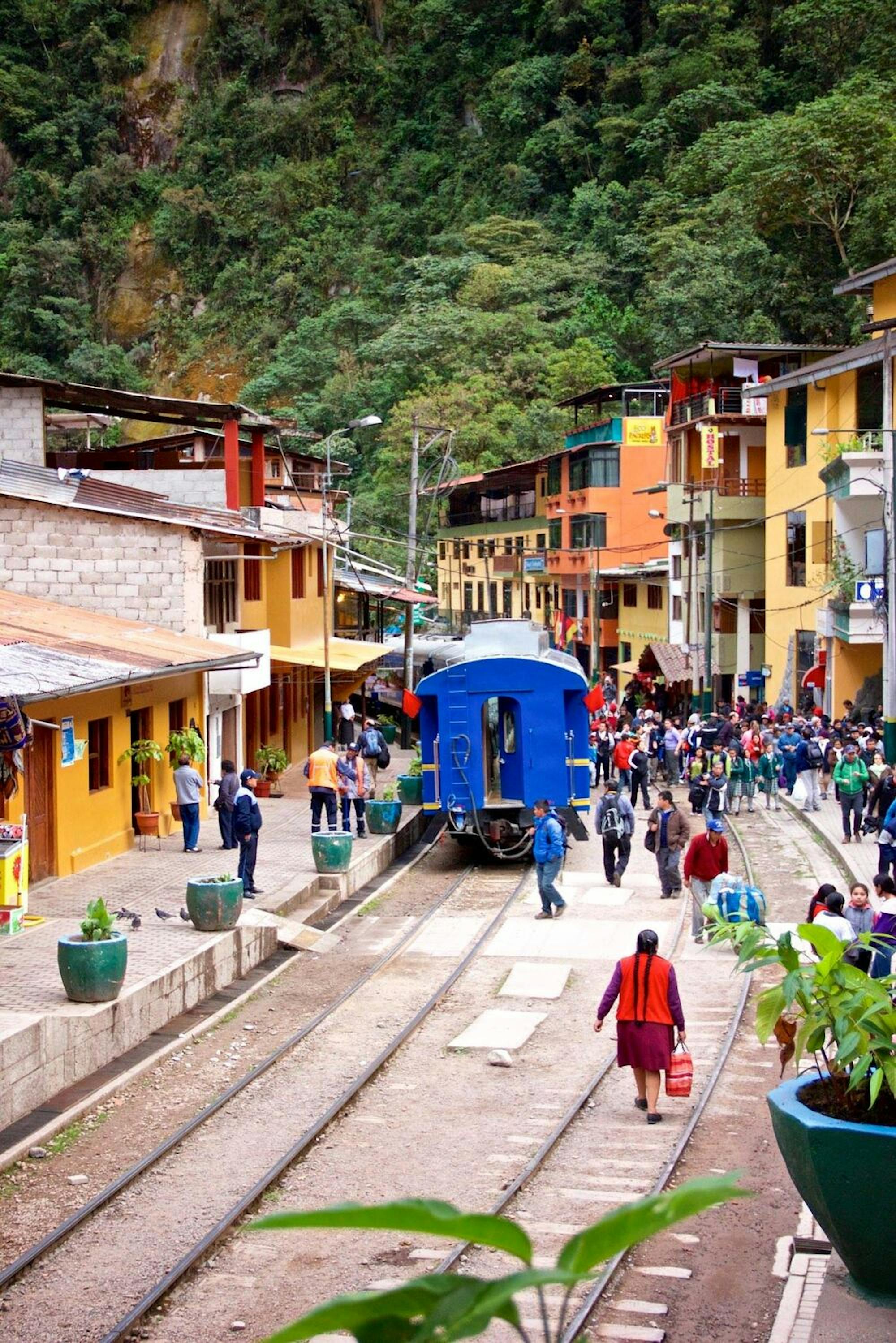 train in machu picchu town