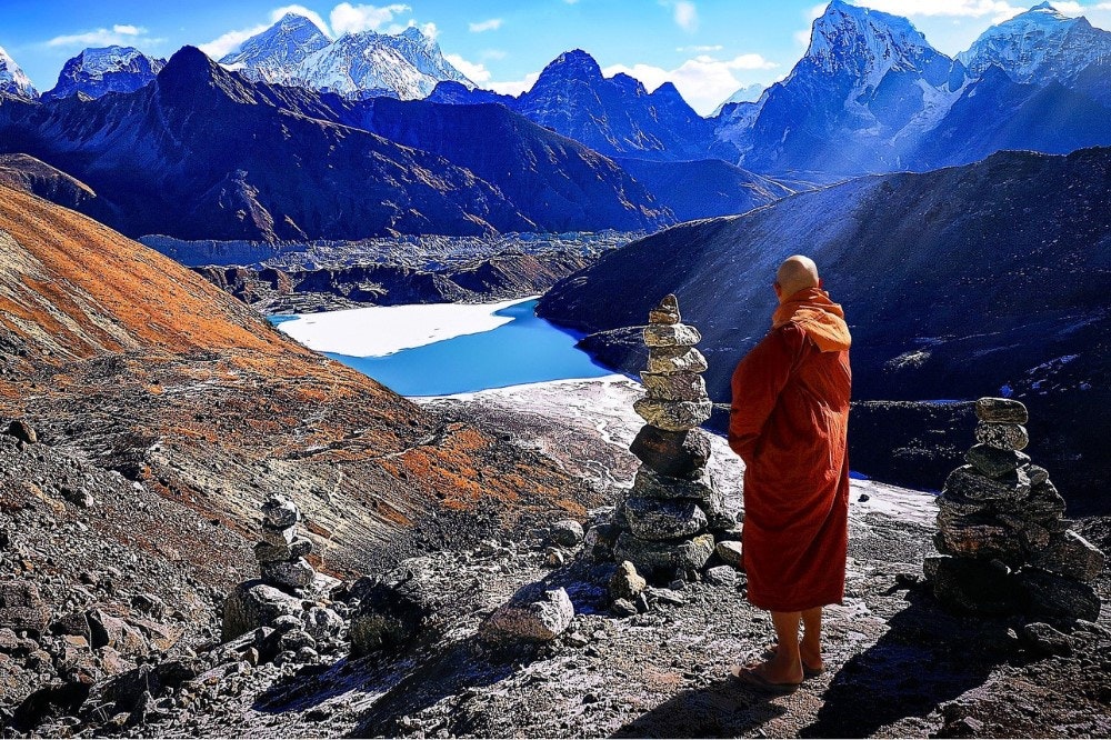 monk in kathmandu