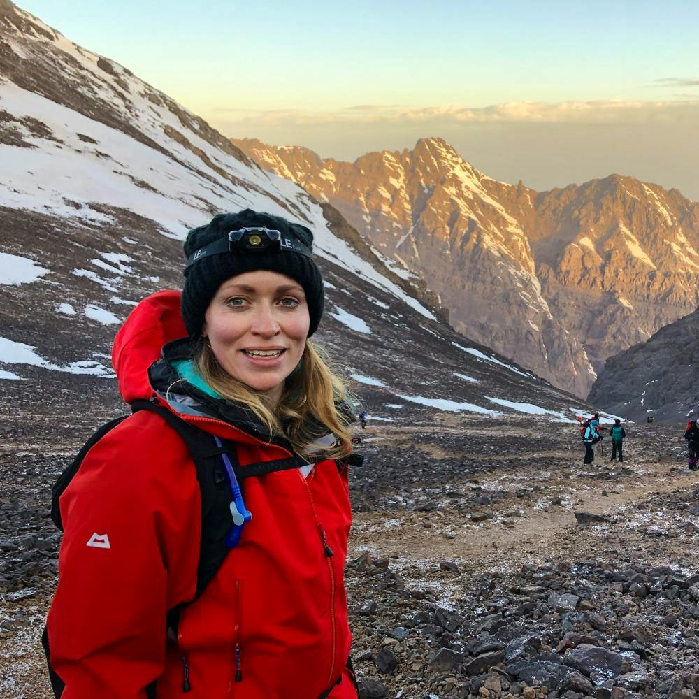 woman hiker toubkal