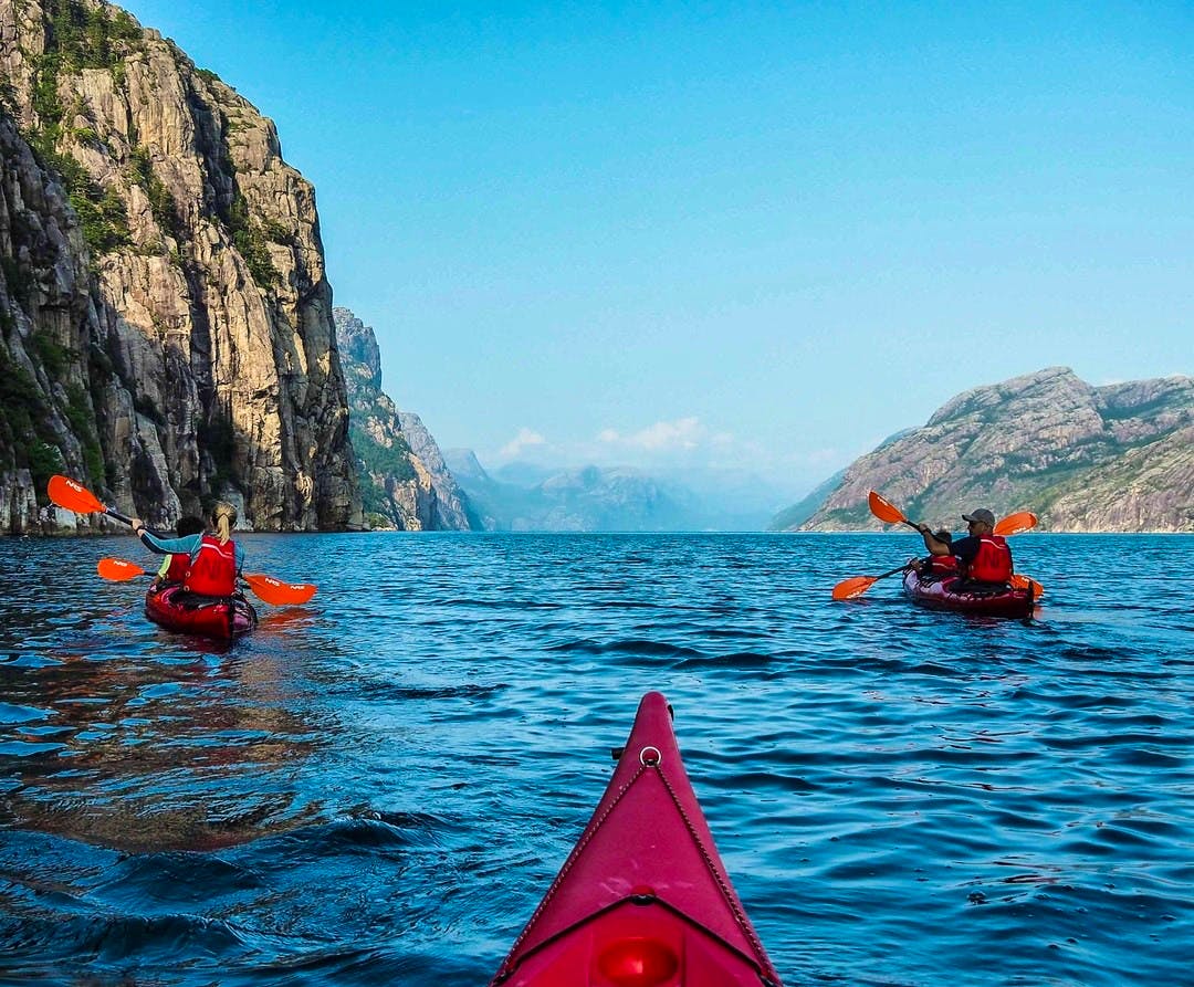 Kayaking in Norwegian Fjords