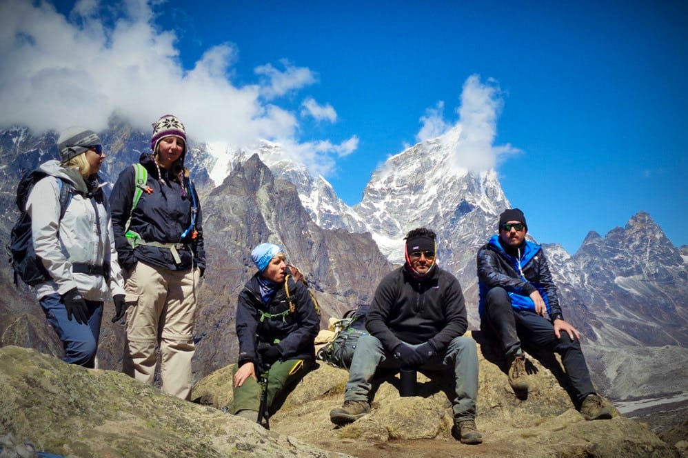 Resting during a Kathmandu Valley trek.