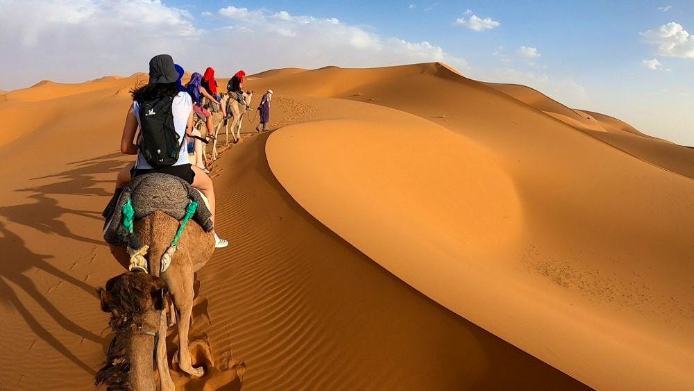 camel trekking morocco