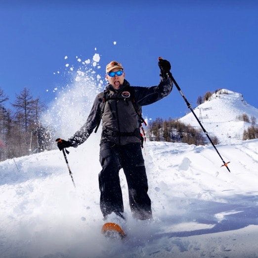 snow hiking in switzerland
