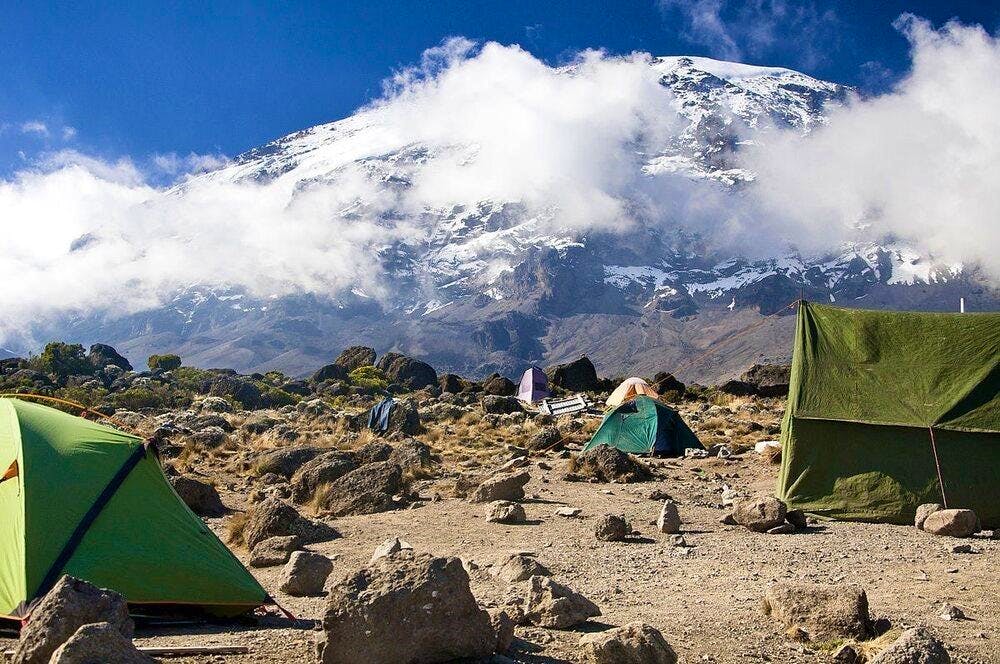 Camping on Kili