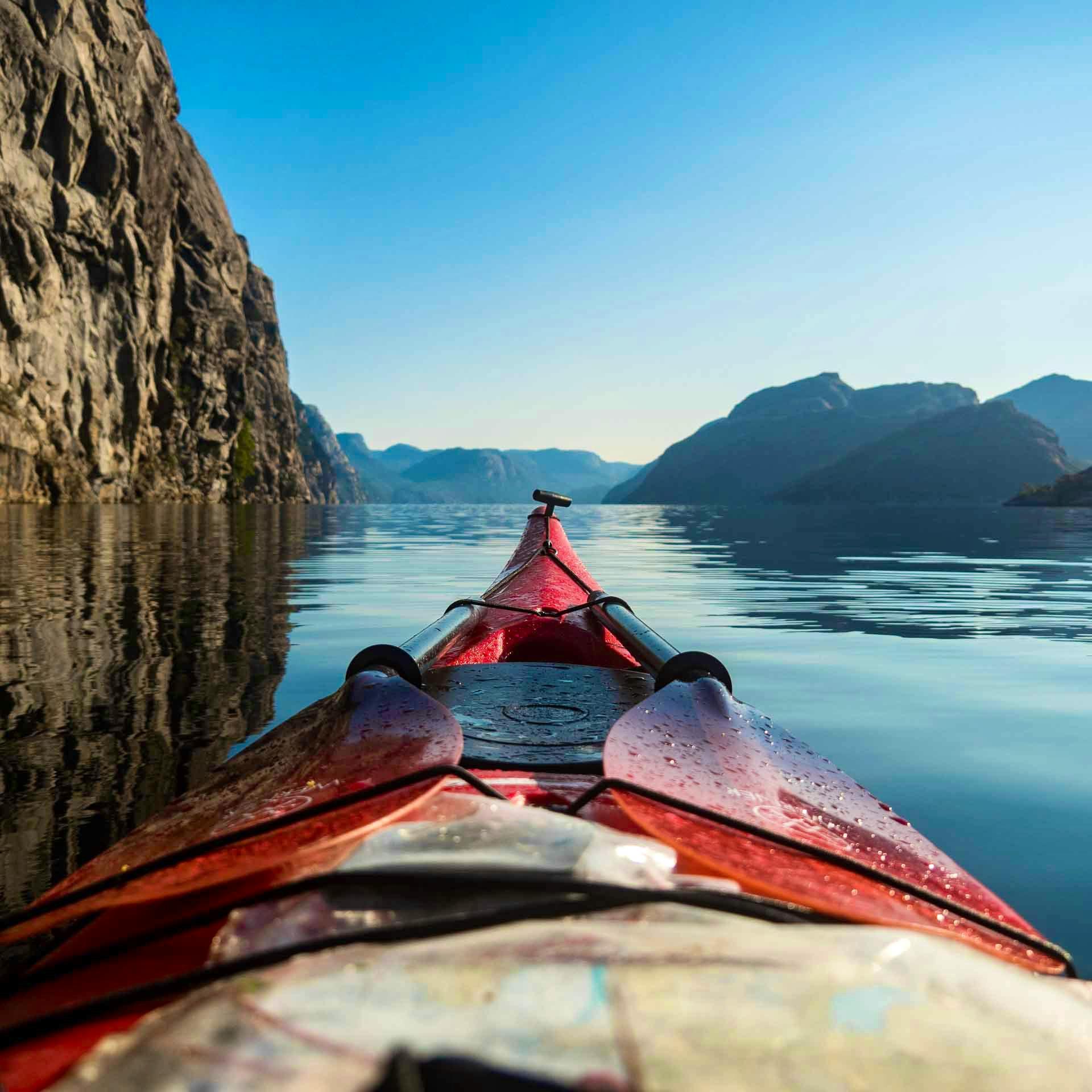 kayak on calm waters