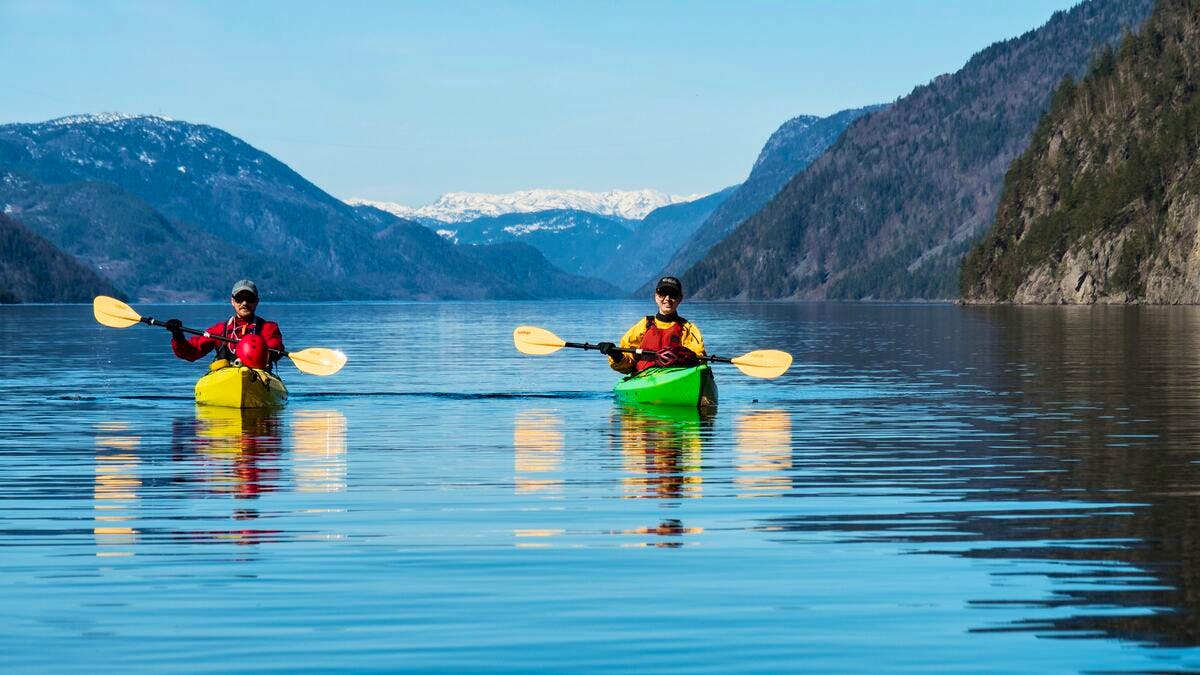 calm waters in norwegian fjord