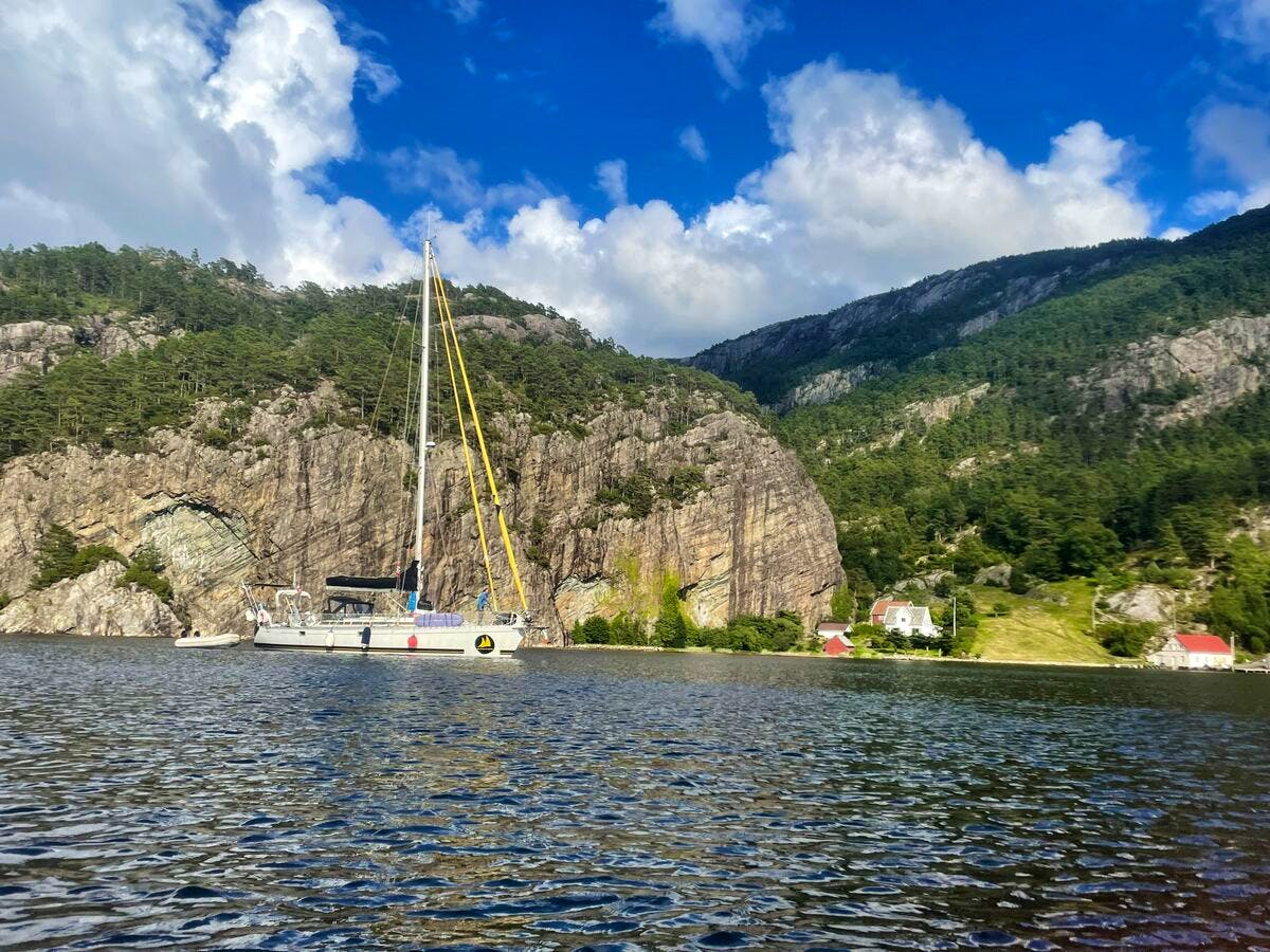 sailing through norwegian fjords