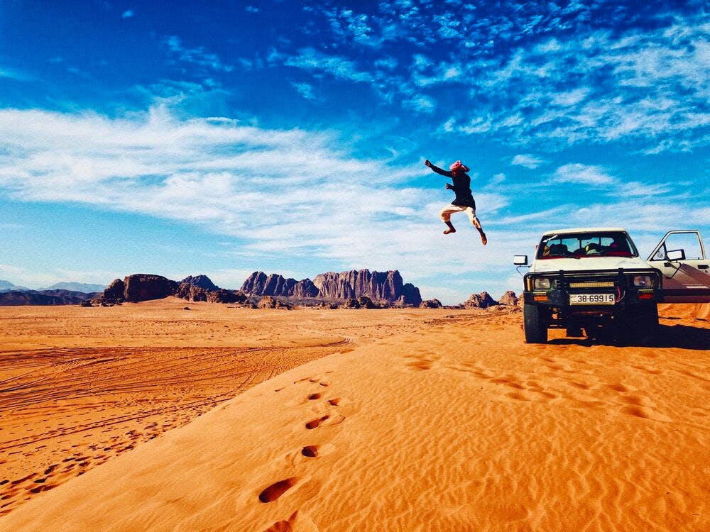 remote wadi rum desert