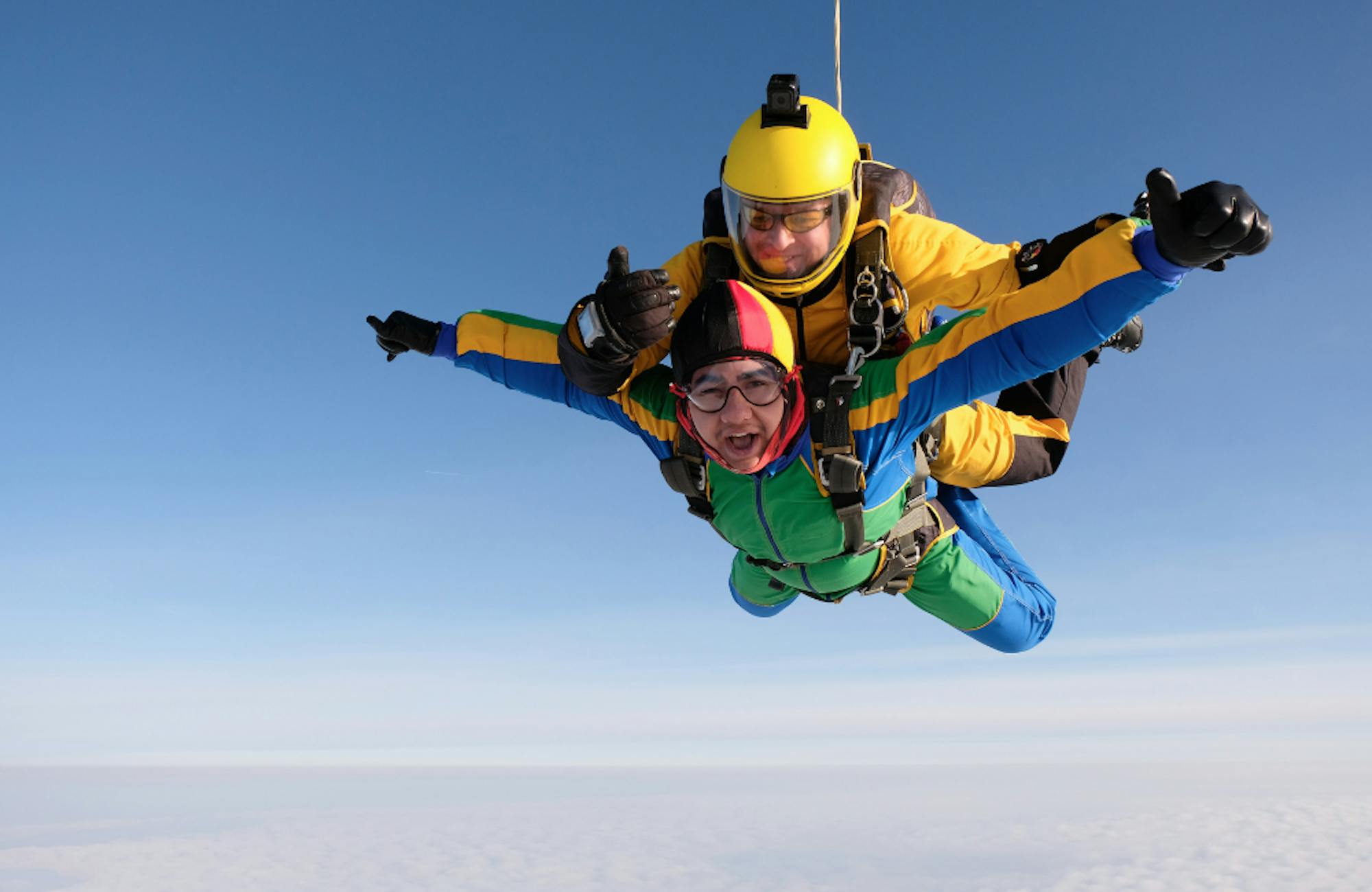 Skydiving over Dubai