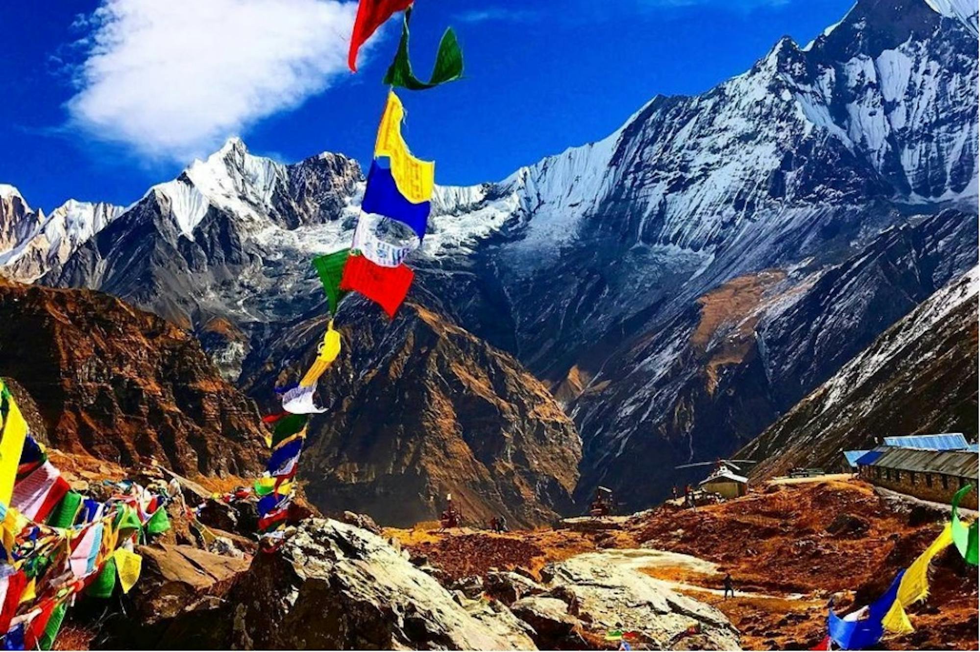 view of peaks around mt everest