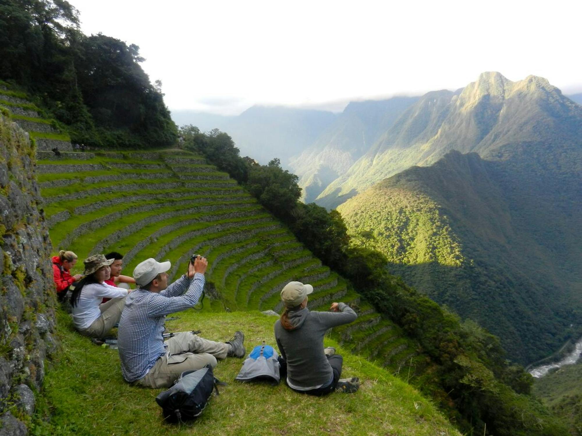 taking photos at machu picchu