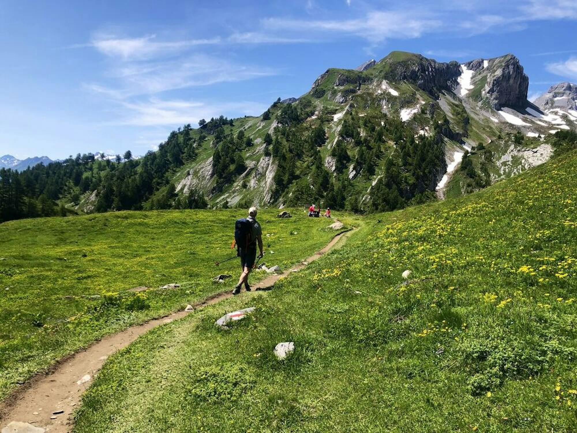 trails between switzerland and mont blanc