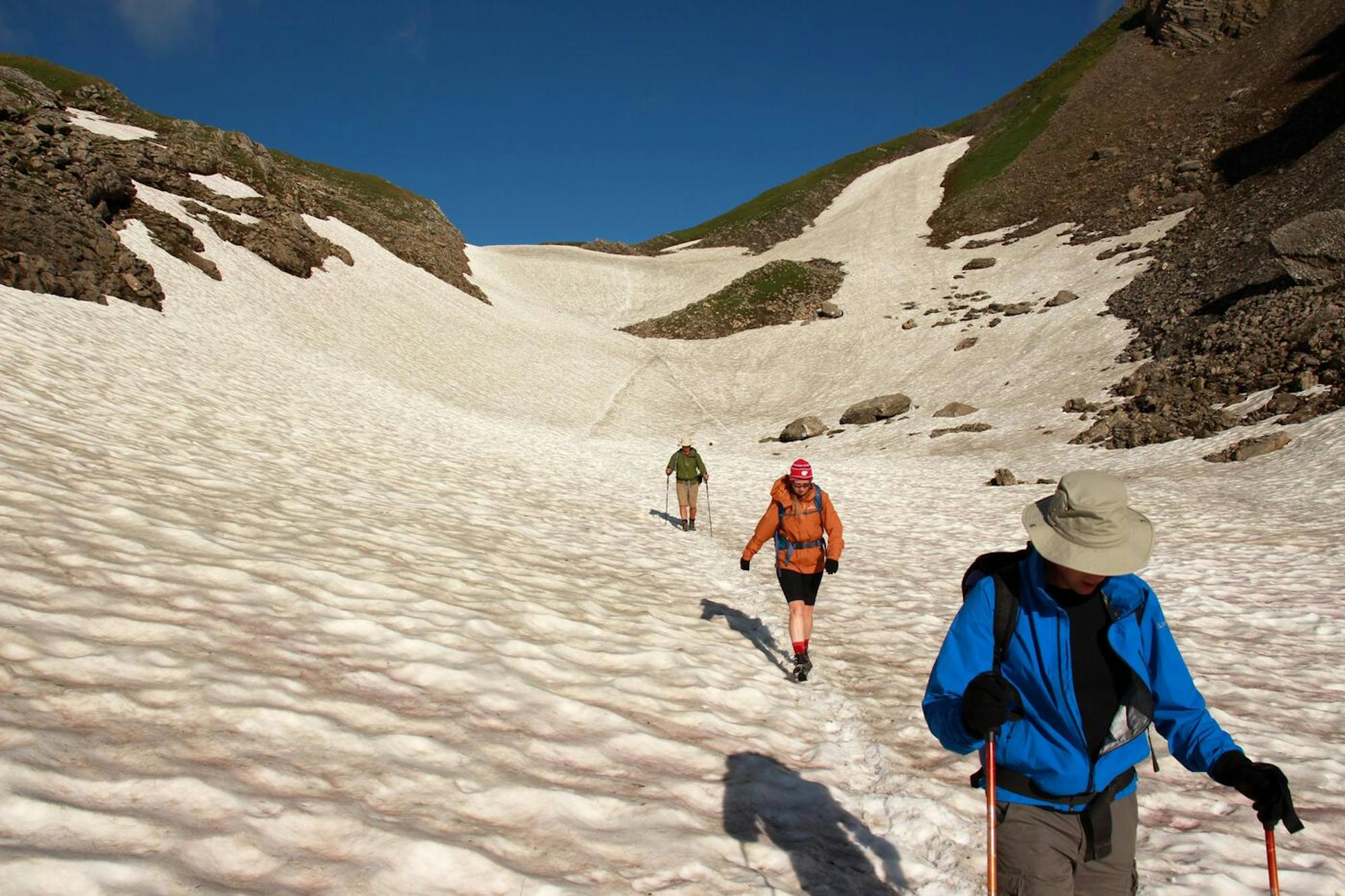 snowy trails on alpine treks