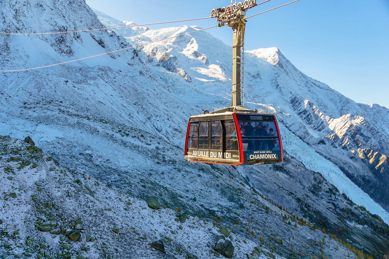 TMB chamonix cable car