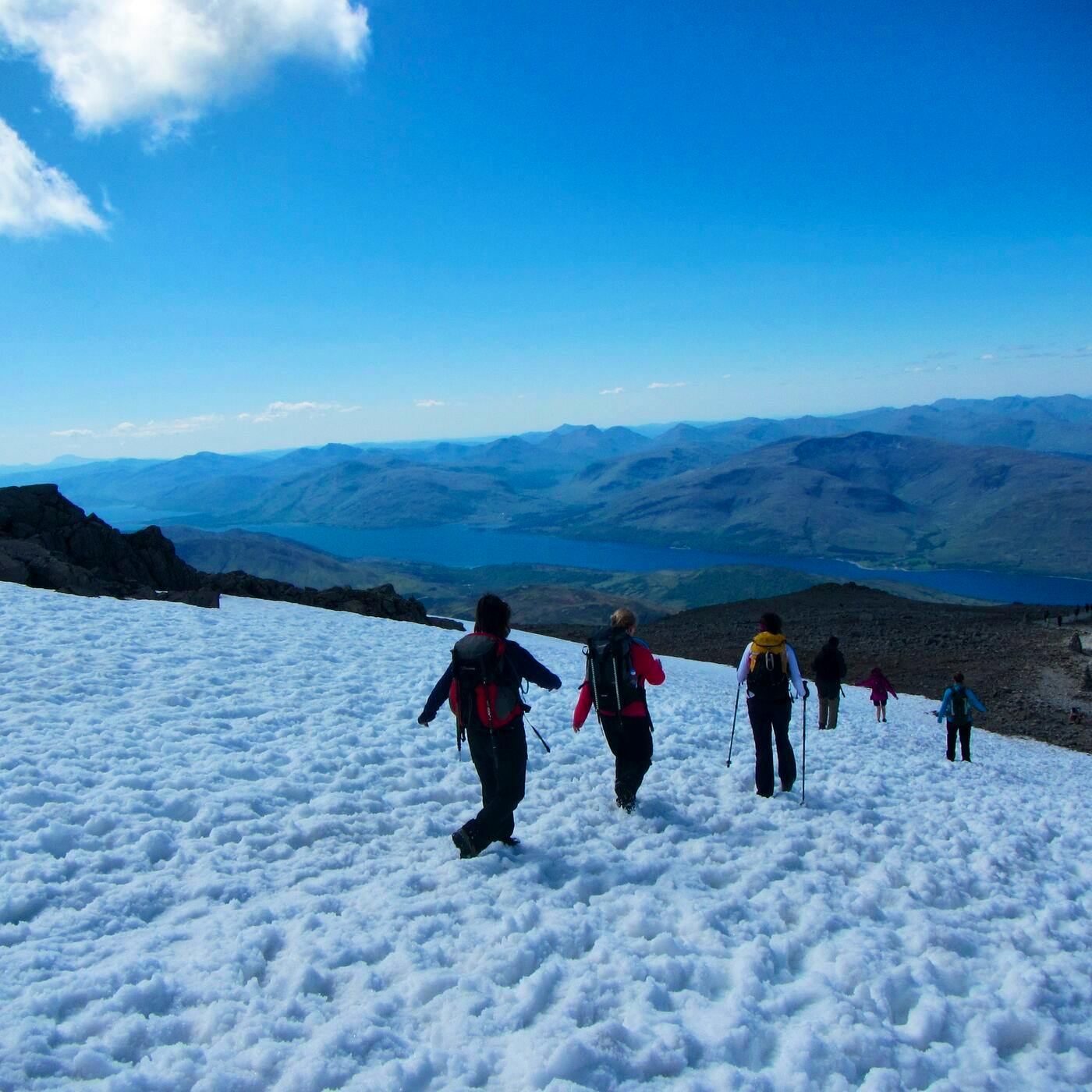 snow during three peaks challeng