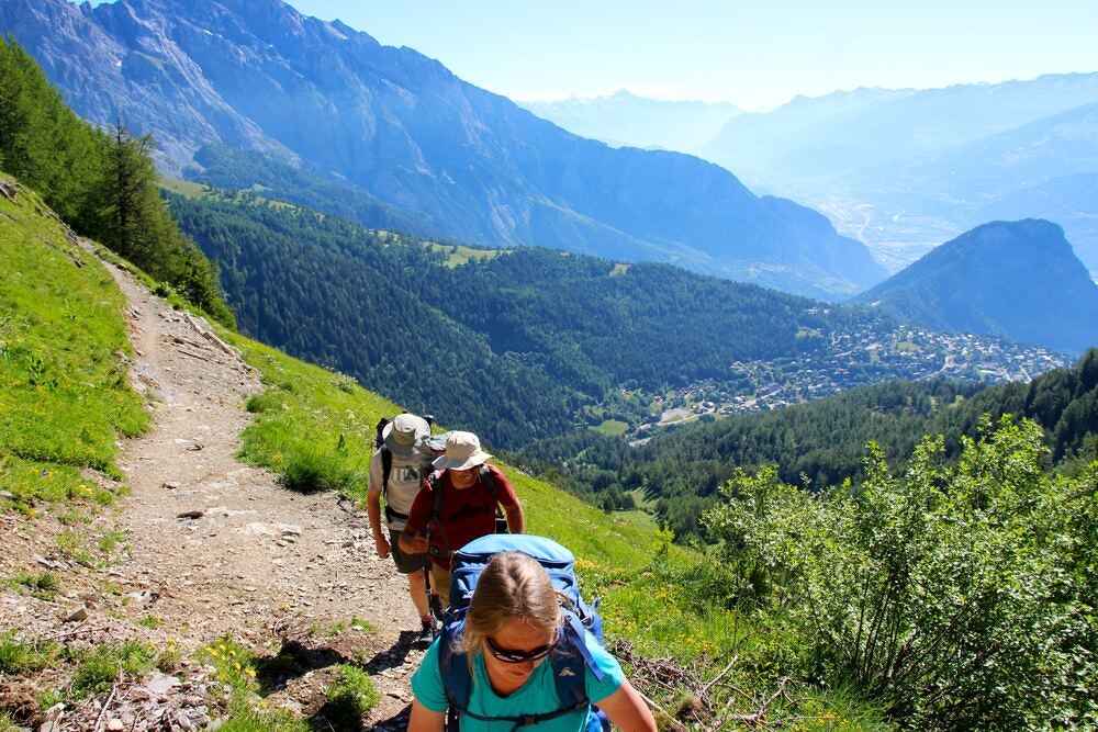 hiking in picturesque switzerland