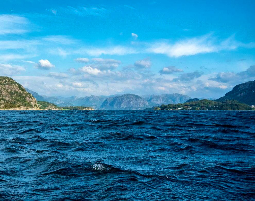 waters of norwegian fjord