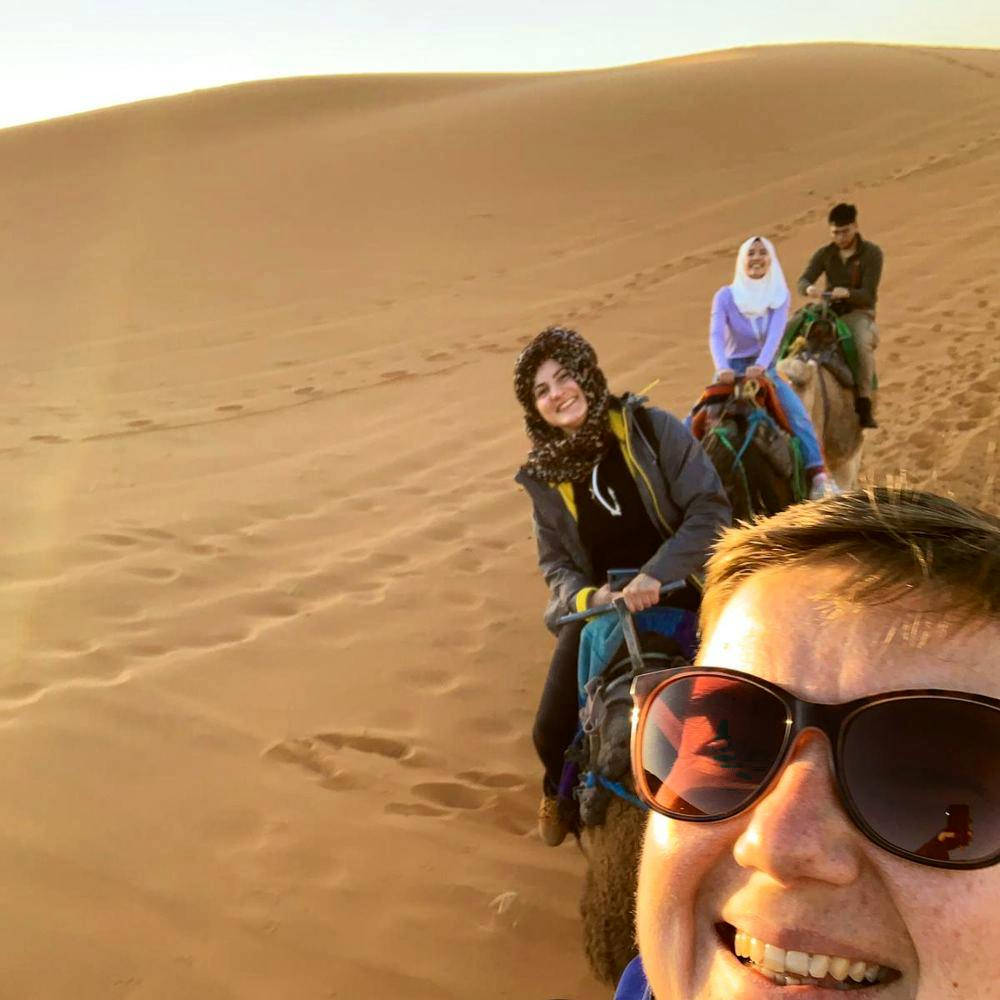 camels sahara morocco