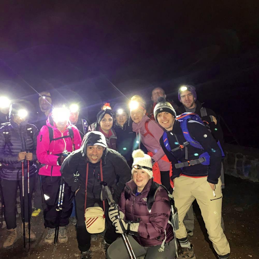 hikers group night