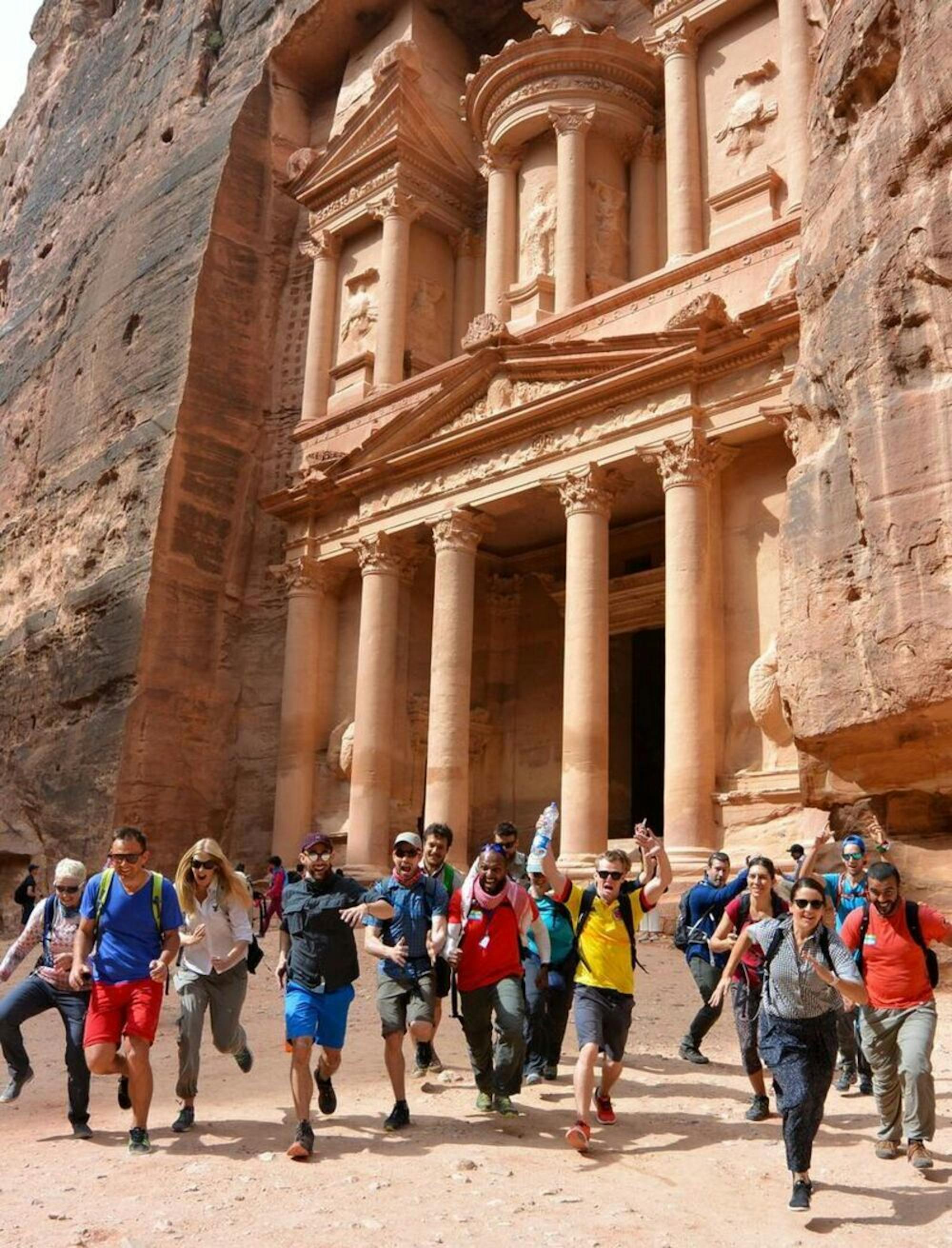 tourists at petra