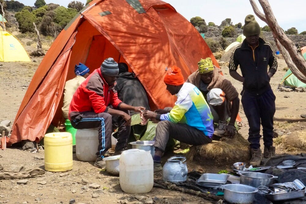 cooking on kilimanjaro