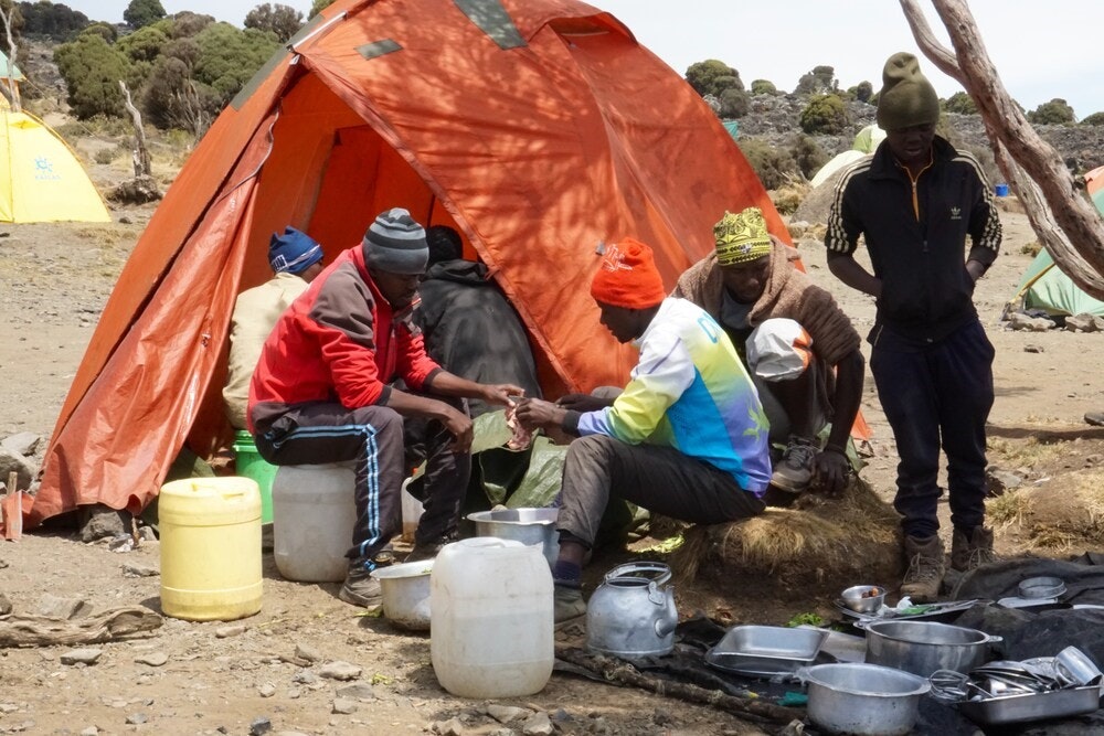 cooking on kilimanjaro