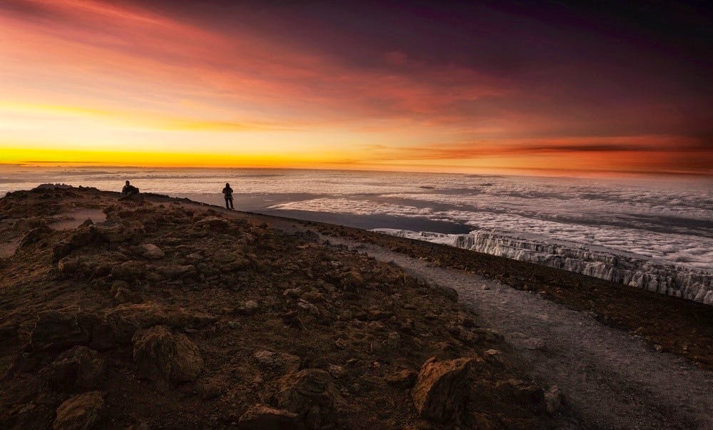 Sunrise near the summit