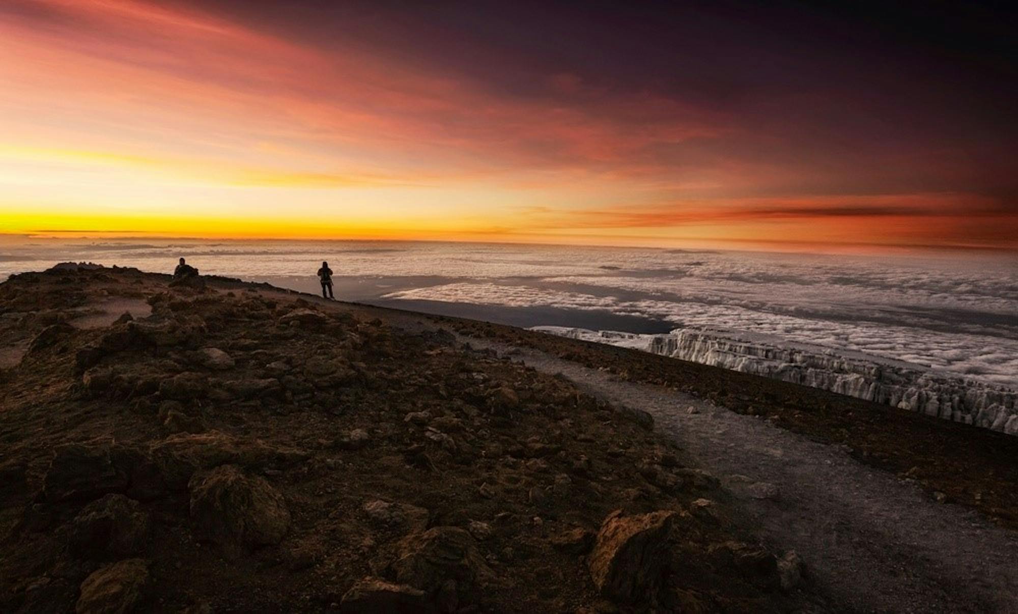 Sunrise near the summit