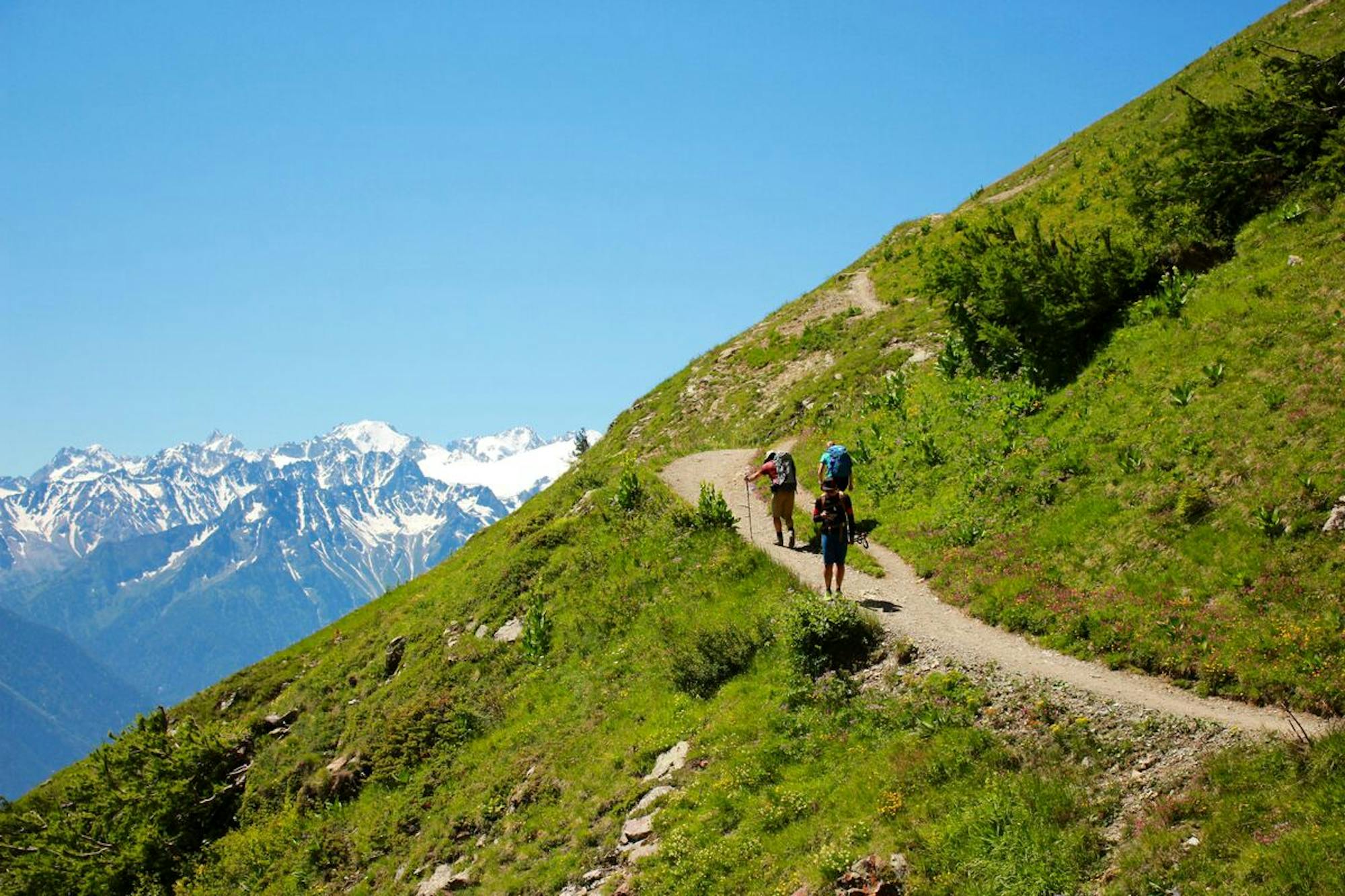 swiss hiking landscape