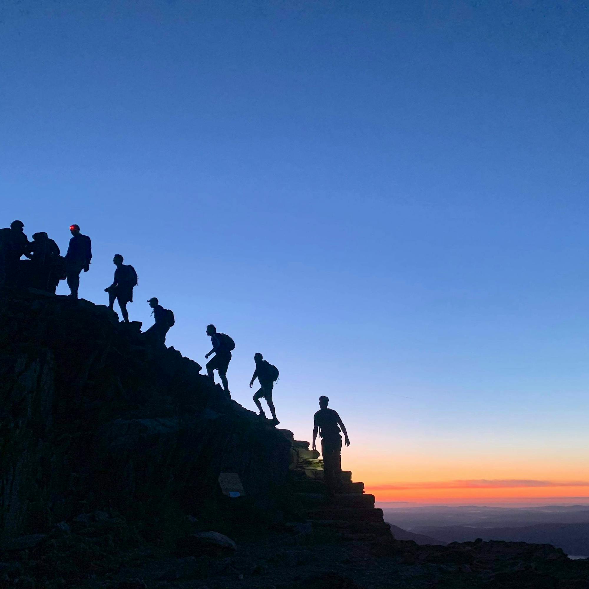 hiking 3 peaks at dawn
