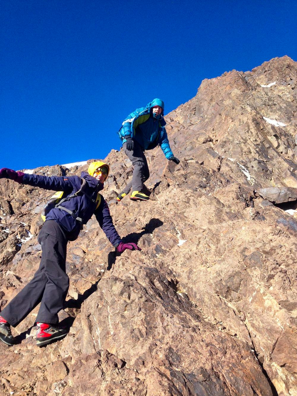 climbing rocks 