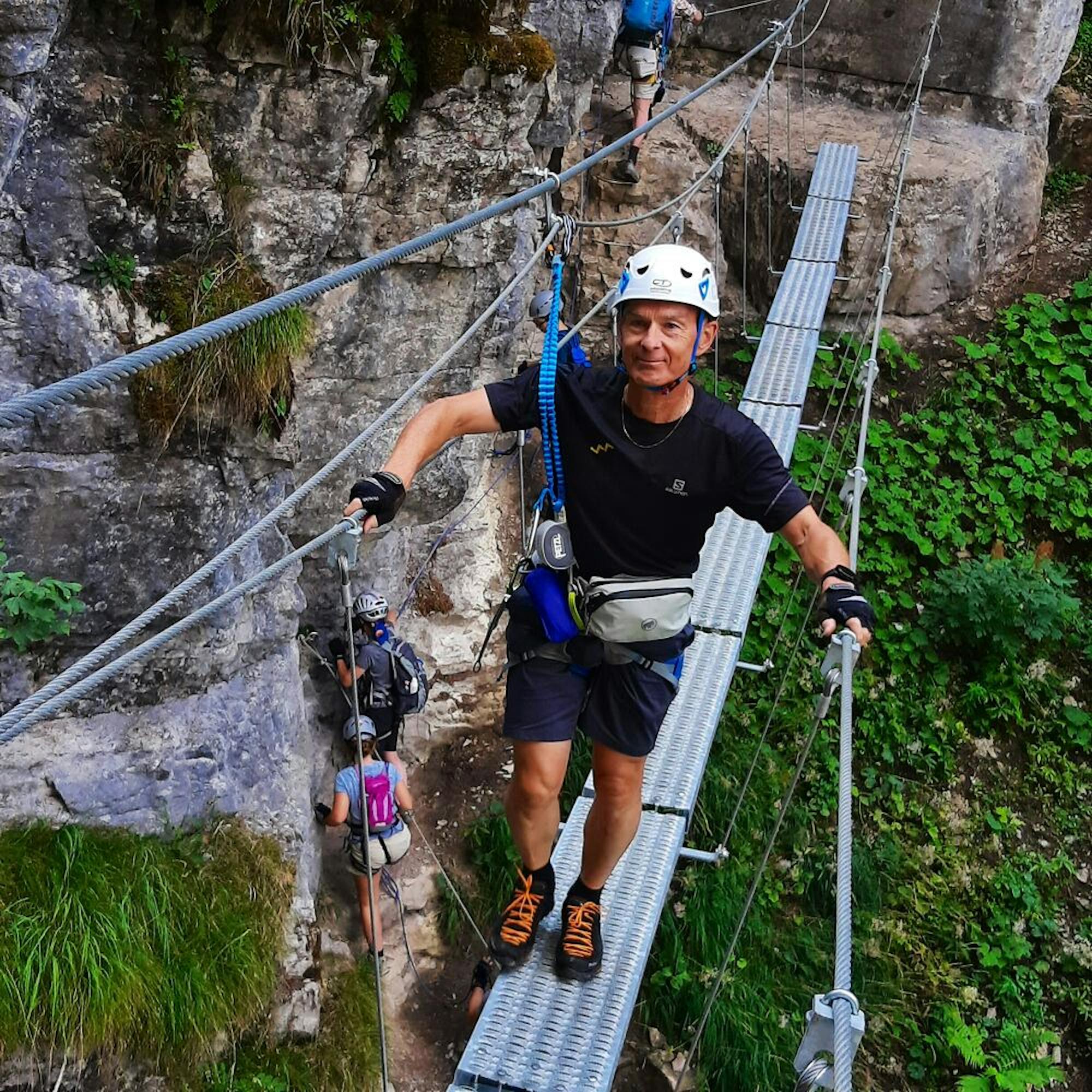 bridge on swiss via ferrata