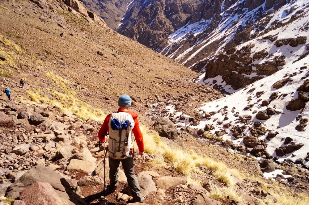 hiker toubkal