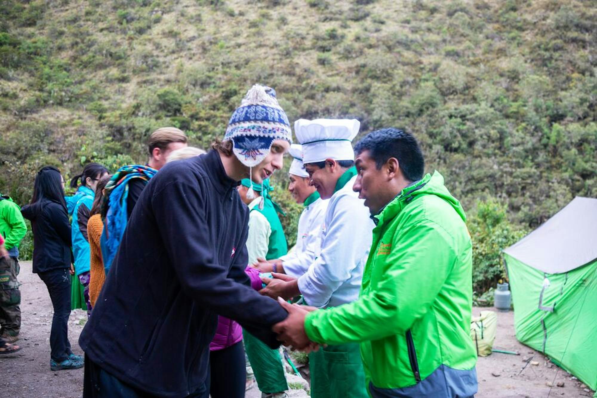 tourist and machu picchu guide