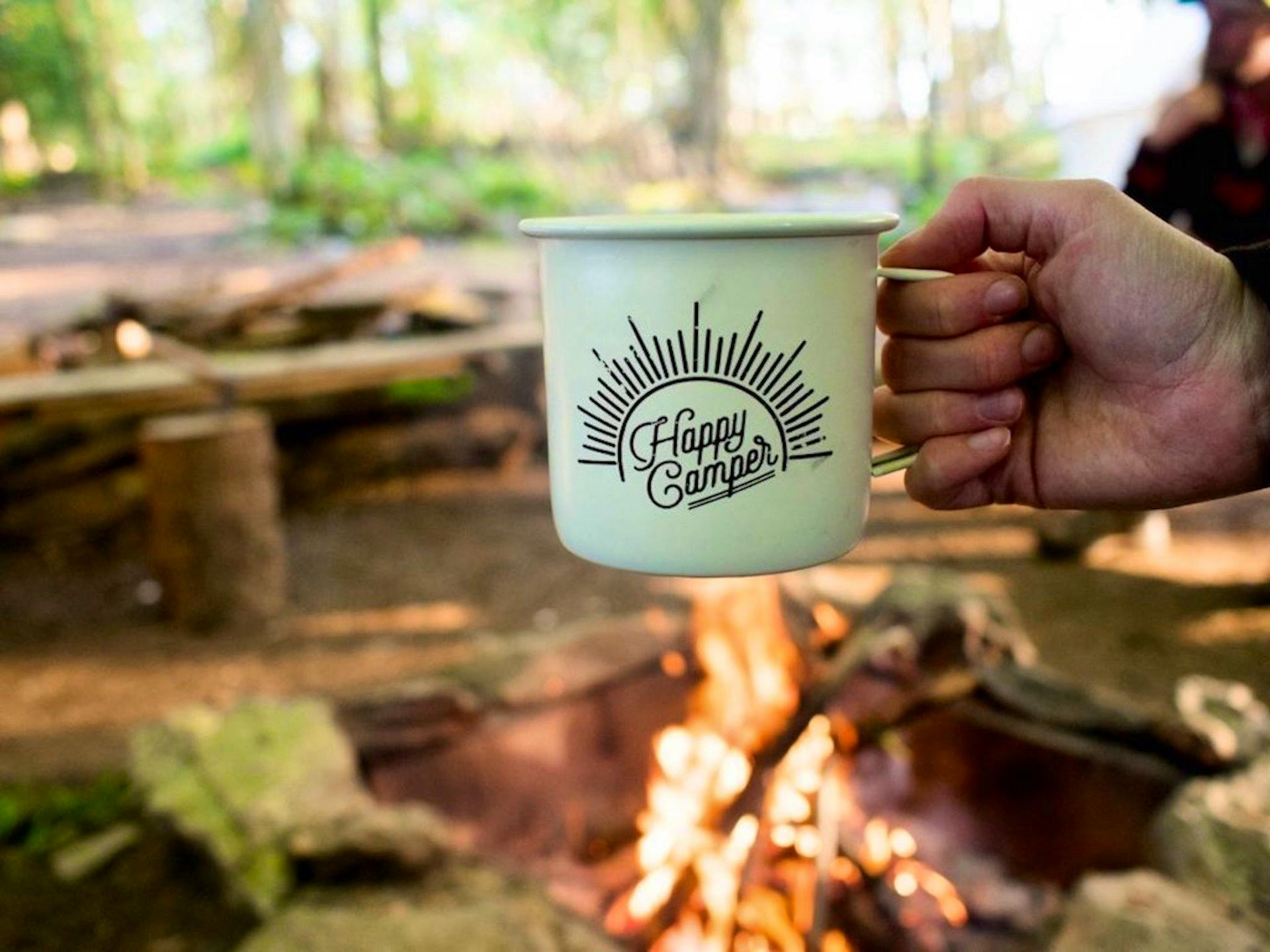 happy camper mug