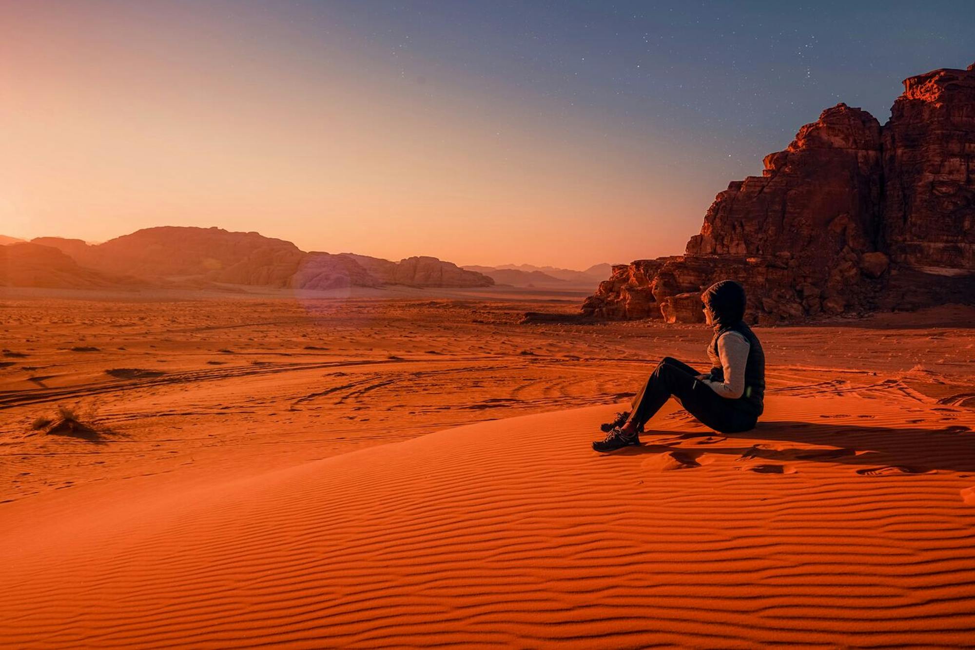 magic hour at wadi rum