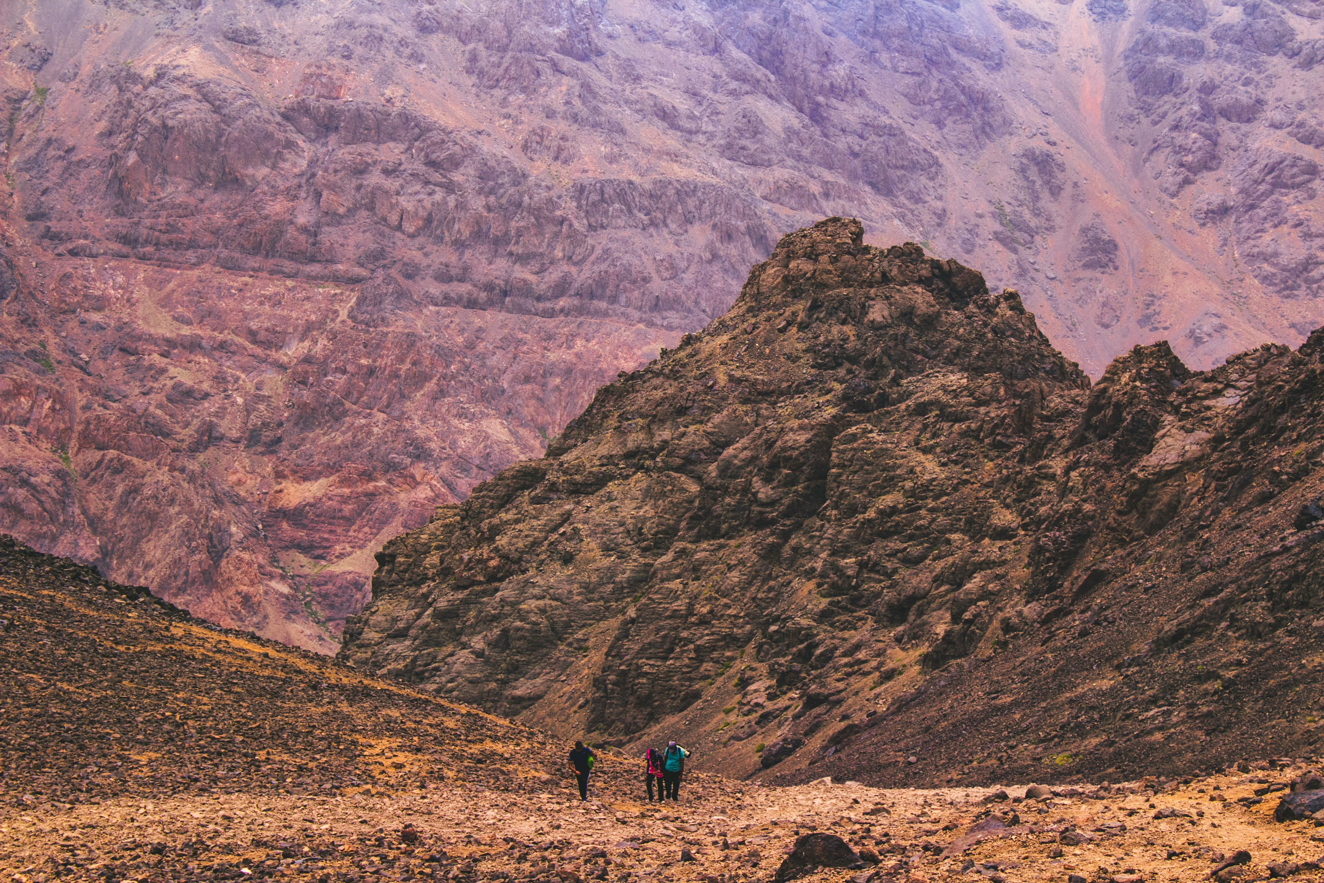 Hiking towards Refuge de Toubkal, on the day before summit day