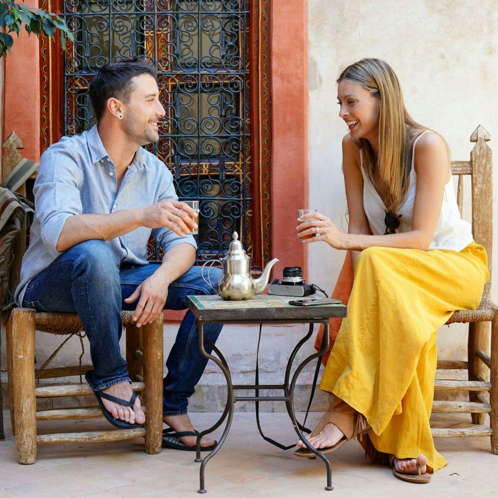 morocco tourists cafe