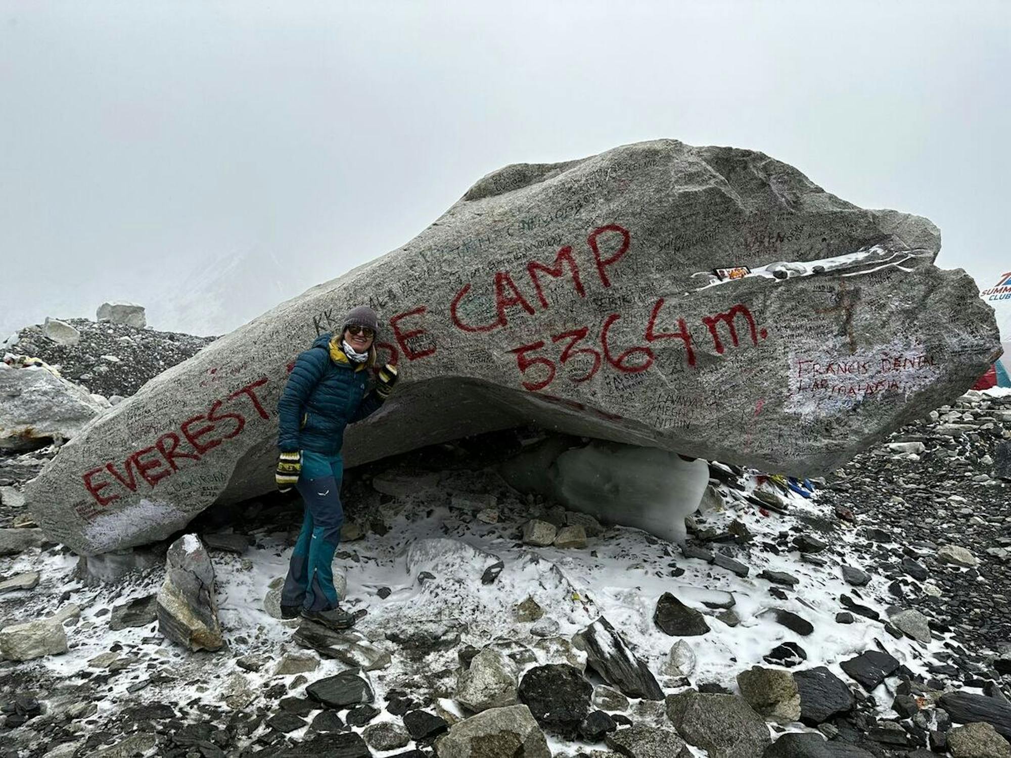 hiker at everest base camp