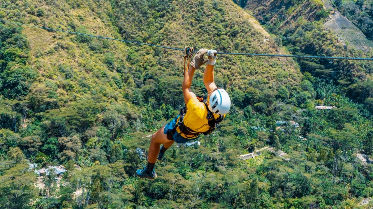 ziplining on inca jungle trek
