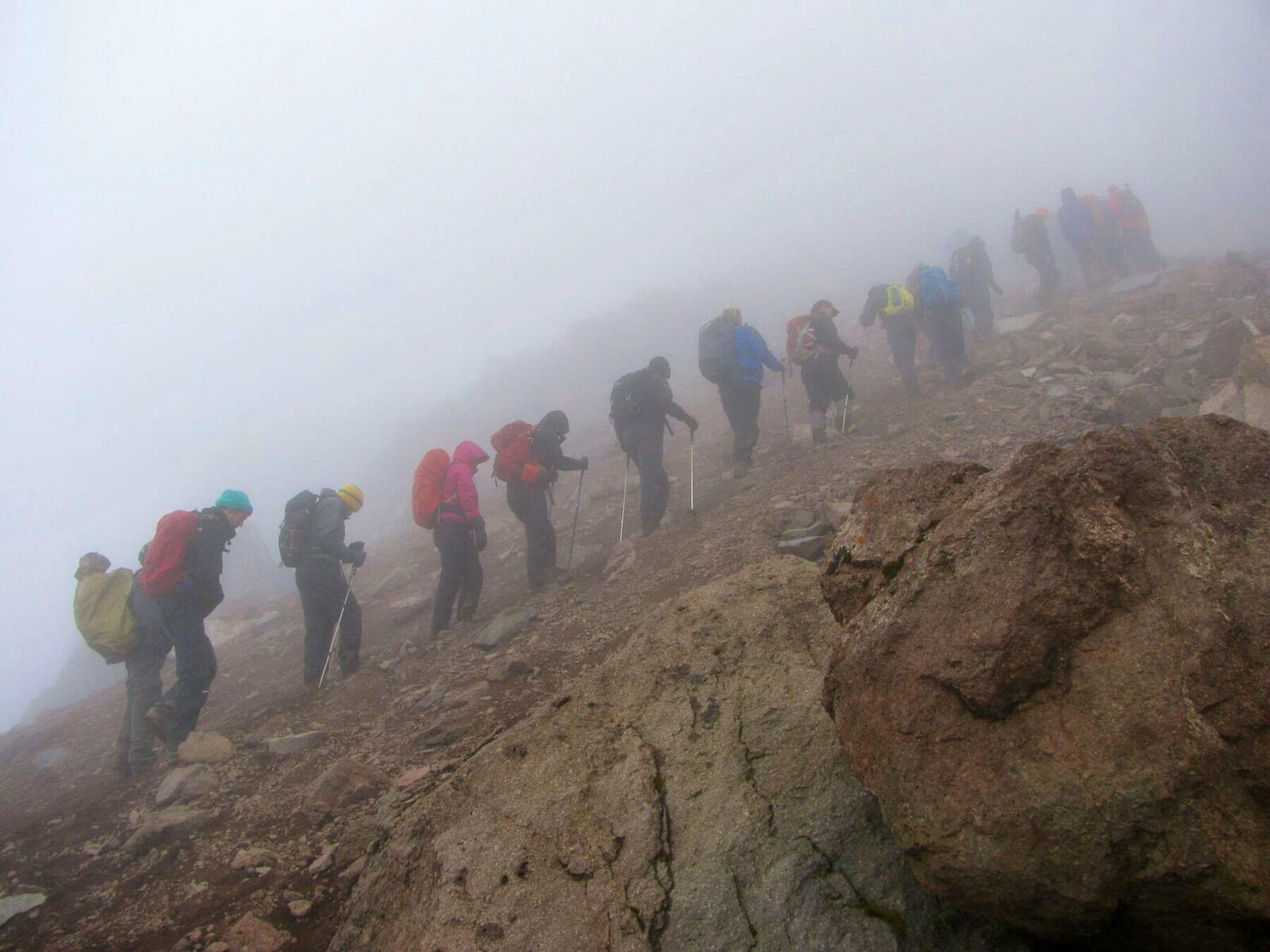climbing mt kenya in cold weather