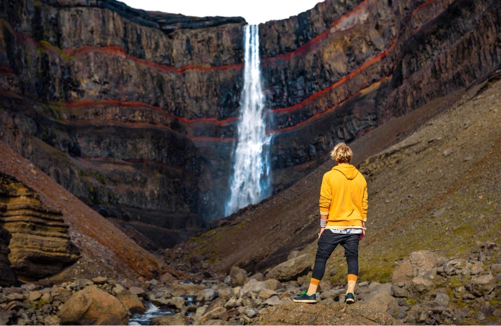 Hengifoss Waterfall