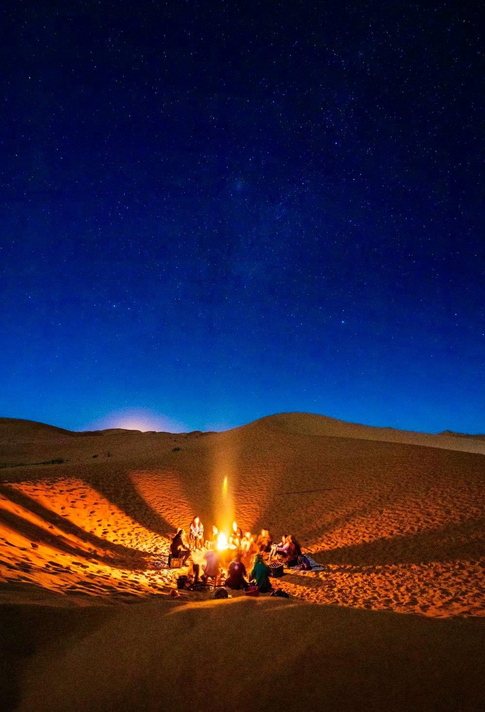 starry night in the sahara desert