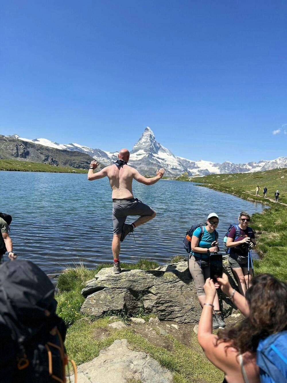 swimming in-between swiss hiking