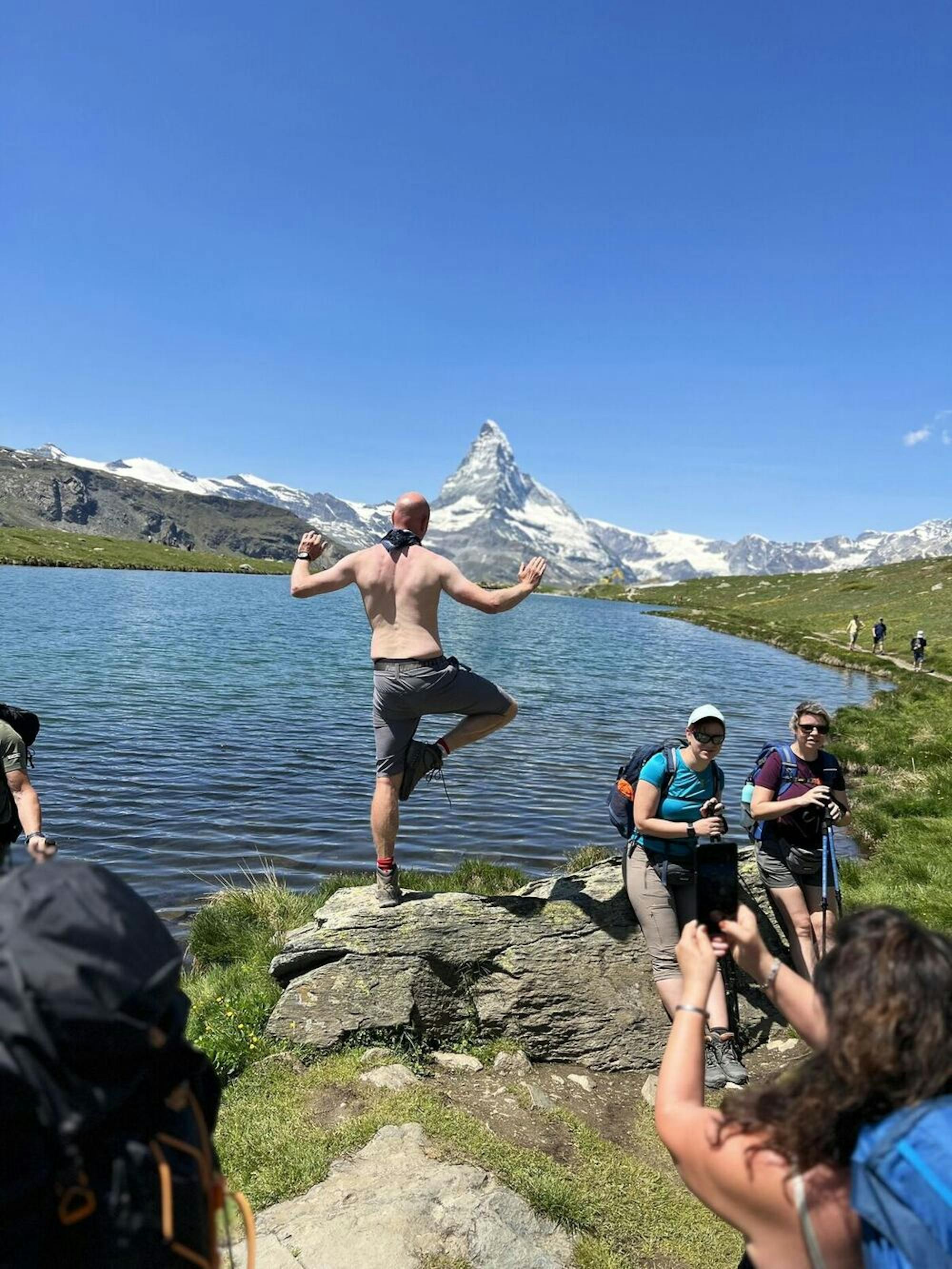 swimming in-between swiss hiking