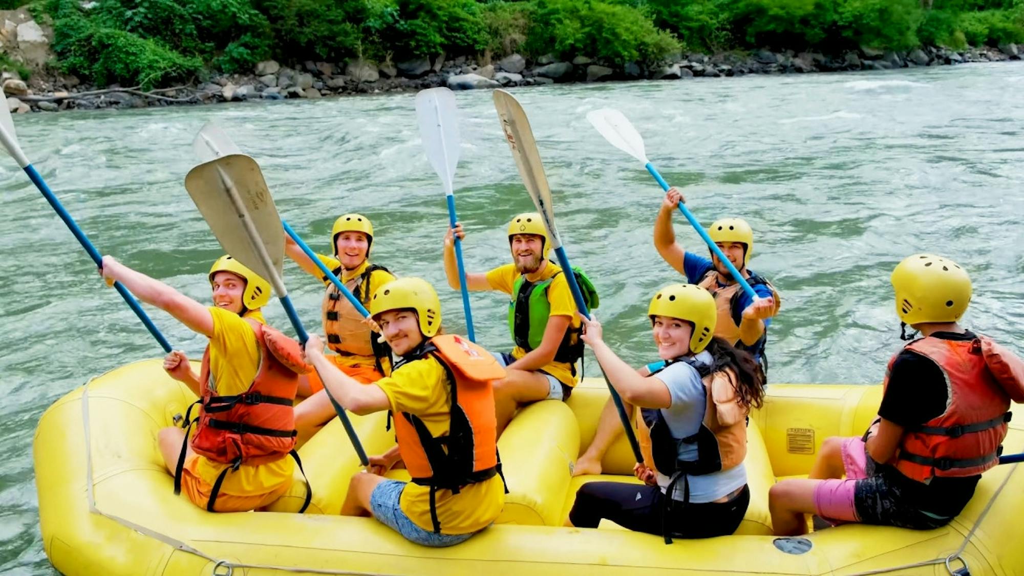white river rafting on inca jungle trek