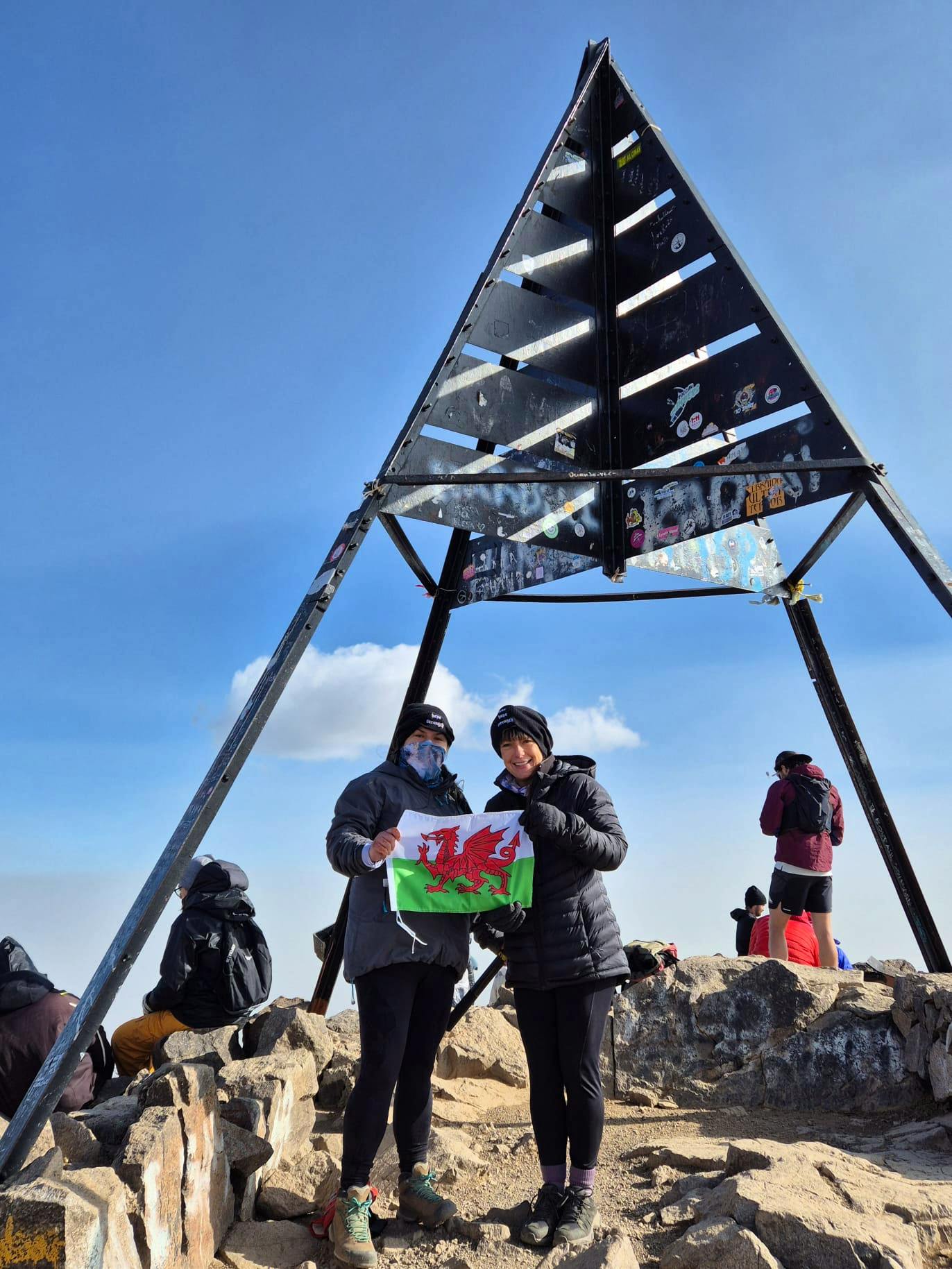 Becki and Annette at the summit