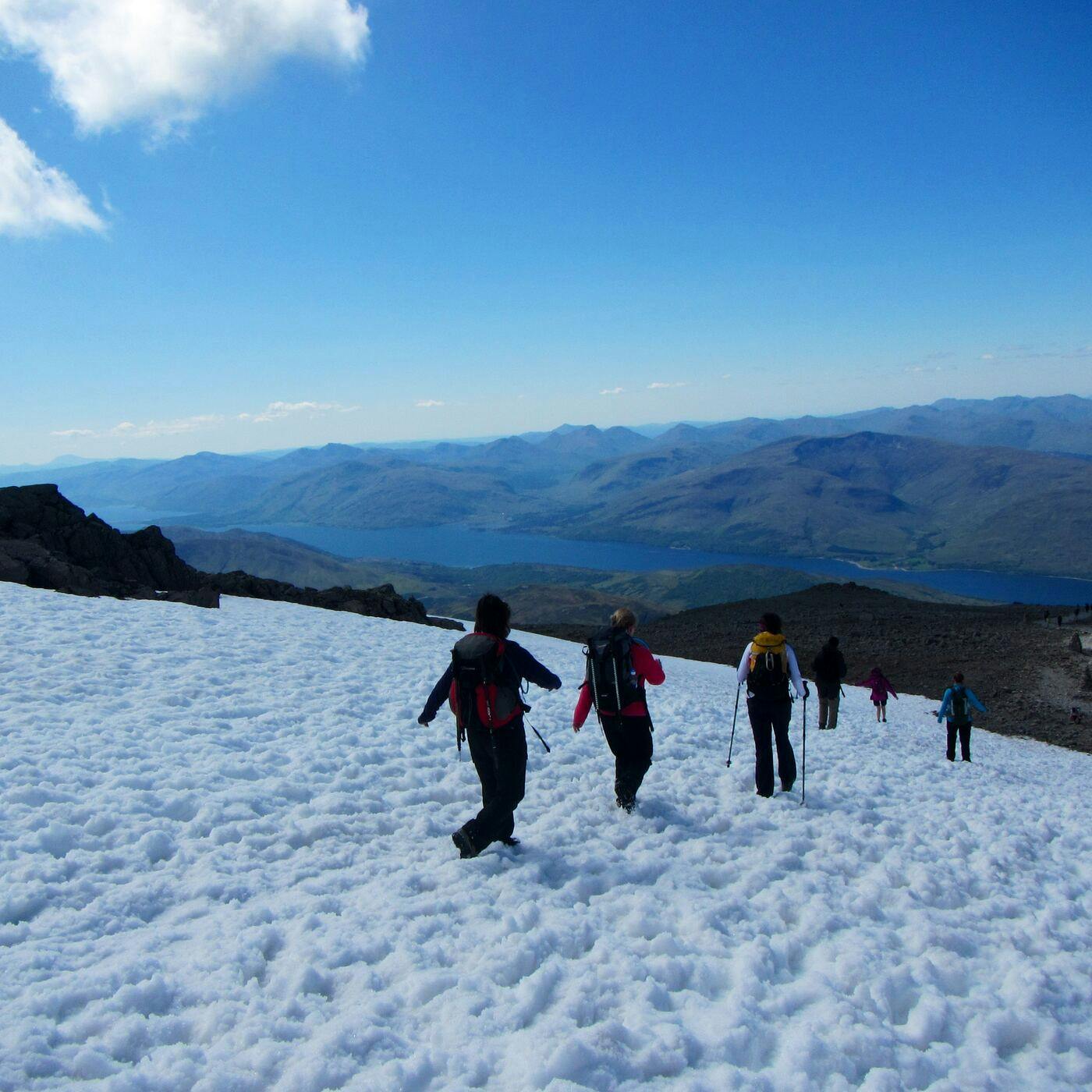 snow during three peaks challeng