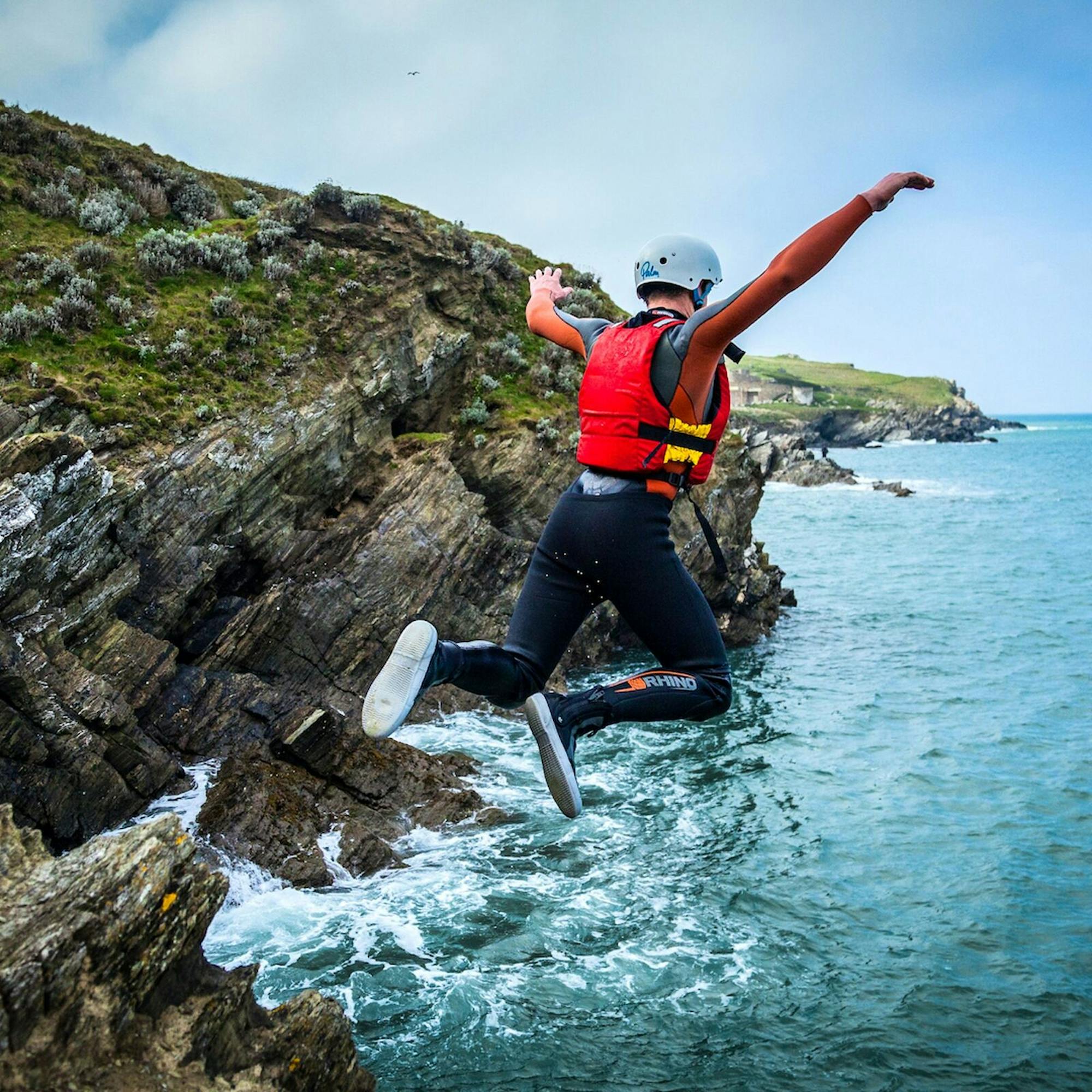 thrilling coastal leap